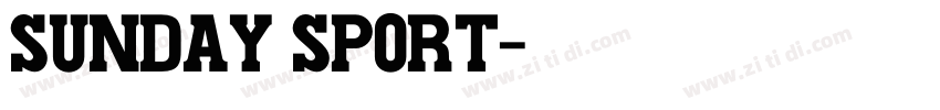 Sunday Sport字体转换